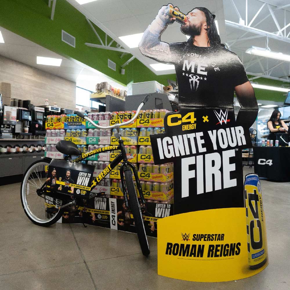 C4 Energy OOH activation - WrestleMania