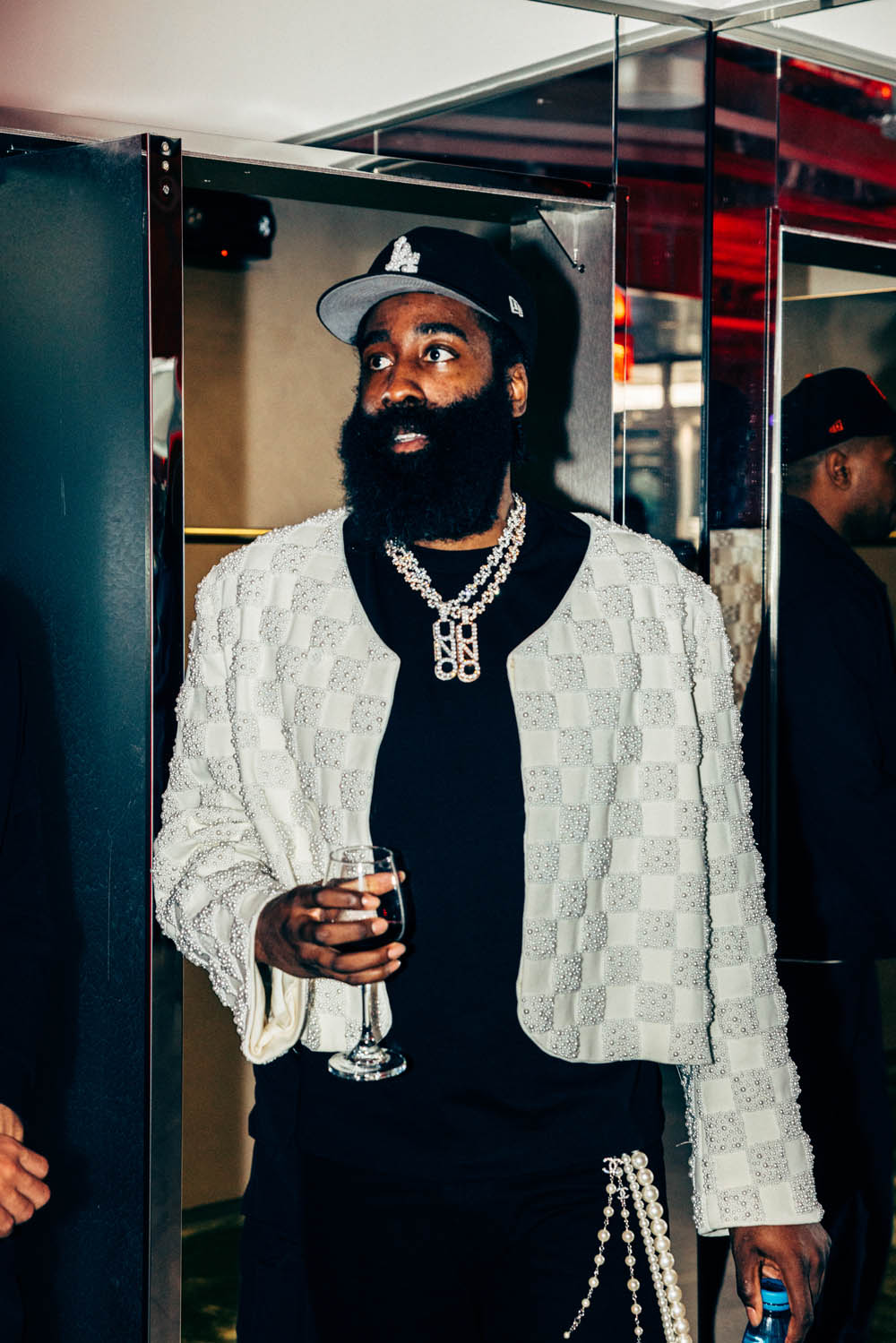 Adidas Harden Vol. 9 event - Man with chrome basketball